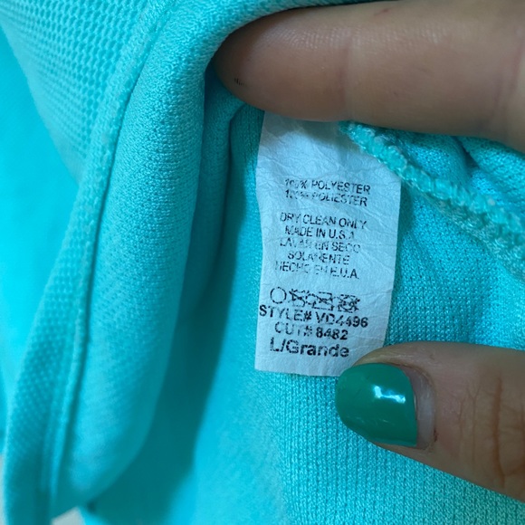 Aqua Blue Shift Dress - Picture 3 of 4